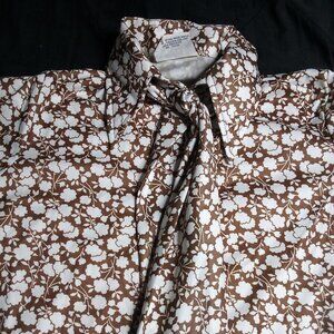 Vintage Sodi Floral Polyester Disco Shirt Short Sleeve
